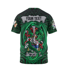 Delaney or O Delany T-Shirts The Green Dragon Of Ireland Style