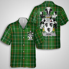 Denn Hawaiian Shirts Crest And National Plaid Style