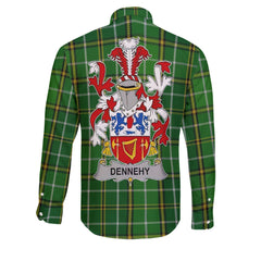 Dennehy or O Dennehy Long Sleeve Button Shirts Crest And National Plaid Style