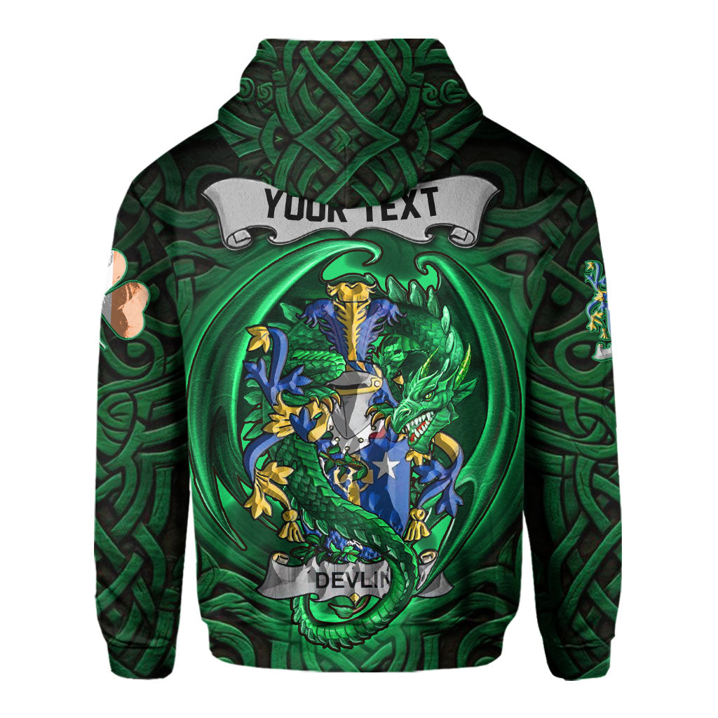 Devlin or O Devlin Hoodies The Green Dragon Of Ireland Style