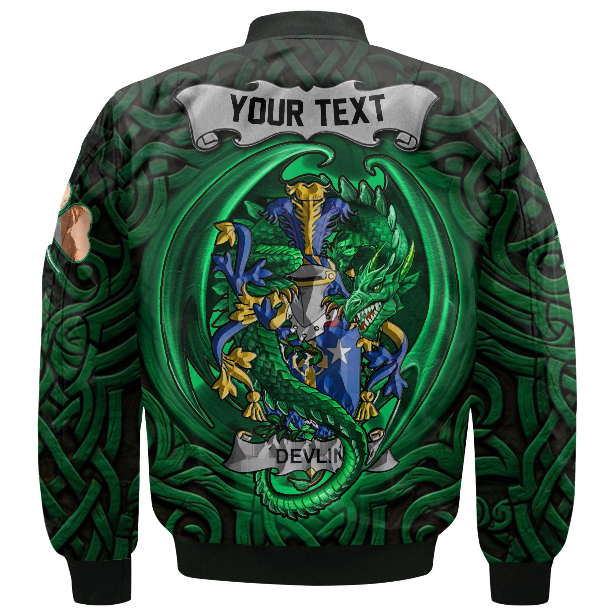 Devlin or O Devlin Bomber Jackets The Green Dragon Of Ireland Style