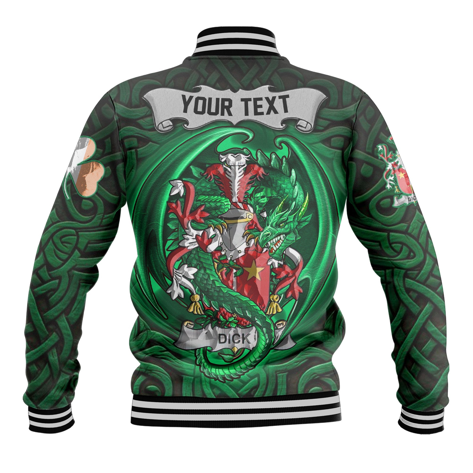 Dick Baseball Jackets The Green Dragon Of Ireland Style