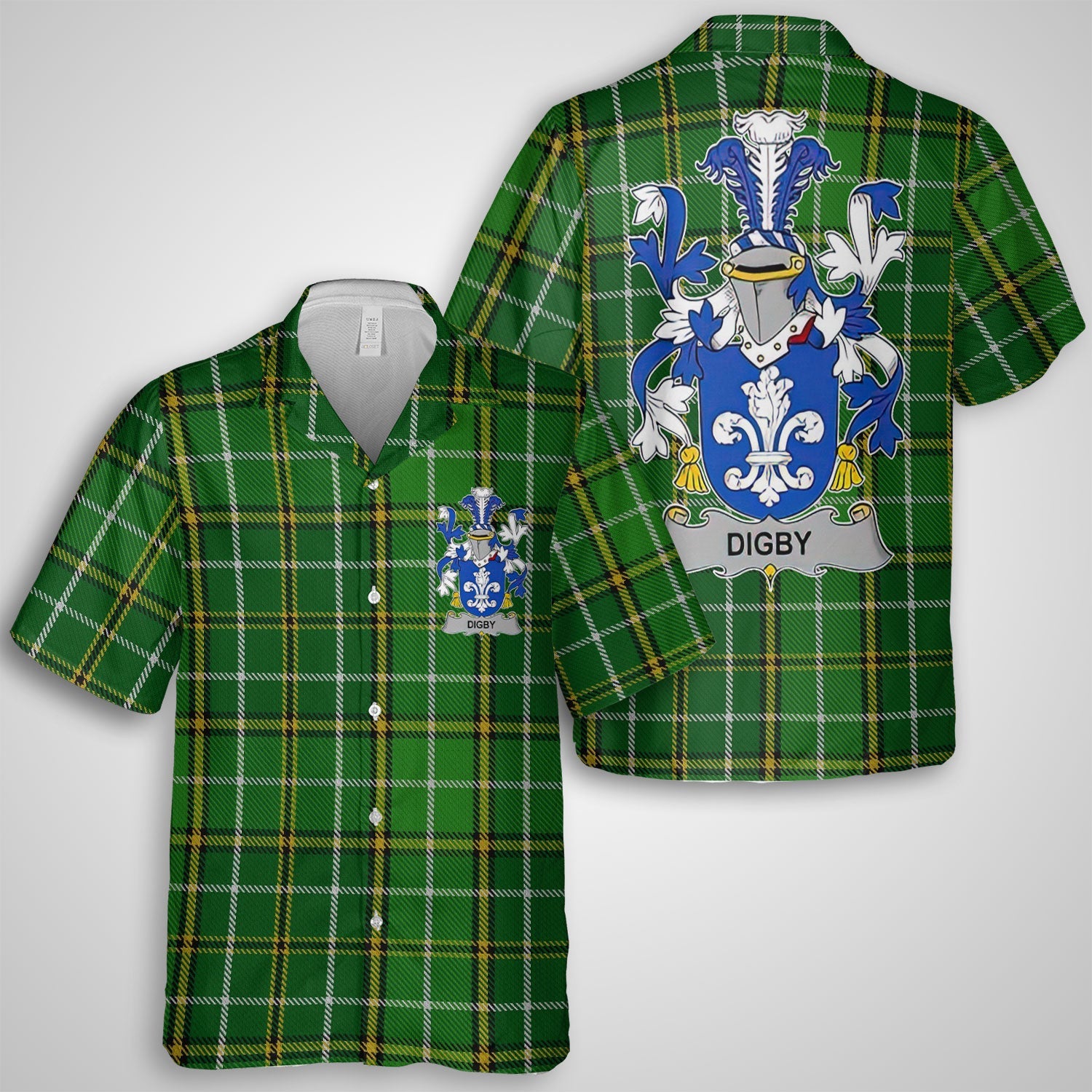 Digby Hawaiian Shirts Crest And National Plaid Style