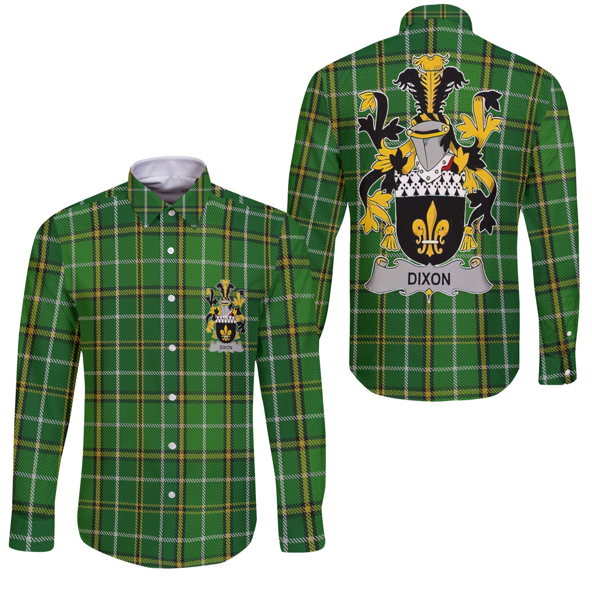 Dixon Long Sleeve Button Shirts Crest And National Plaid Style