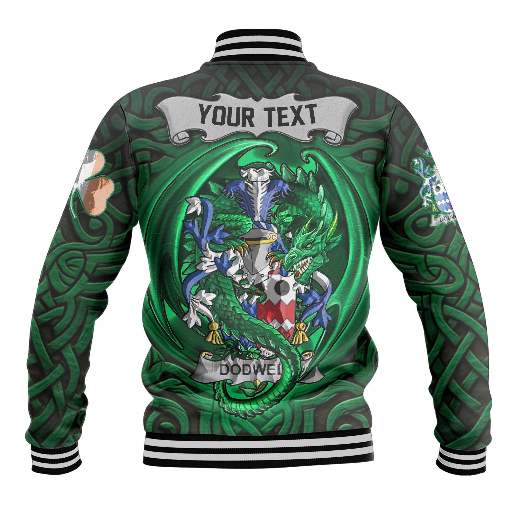 Dodwell Baseball Jackets The Green Dragon Of Ireland Style