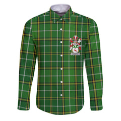 Doherty or O Doherty Long Sleeve Button Shirts Crest And National Plaid Style