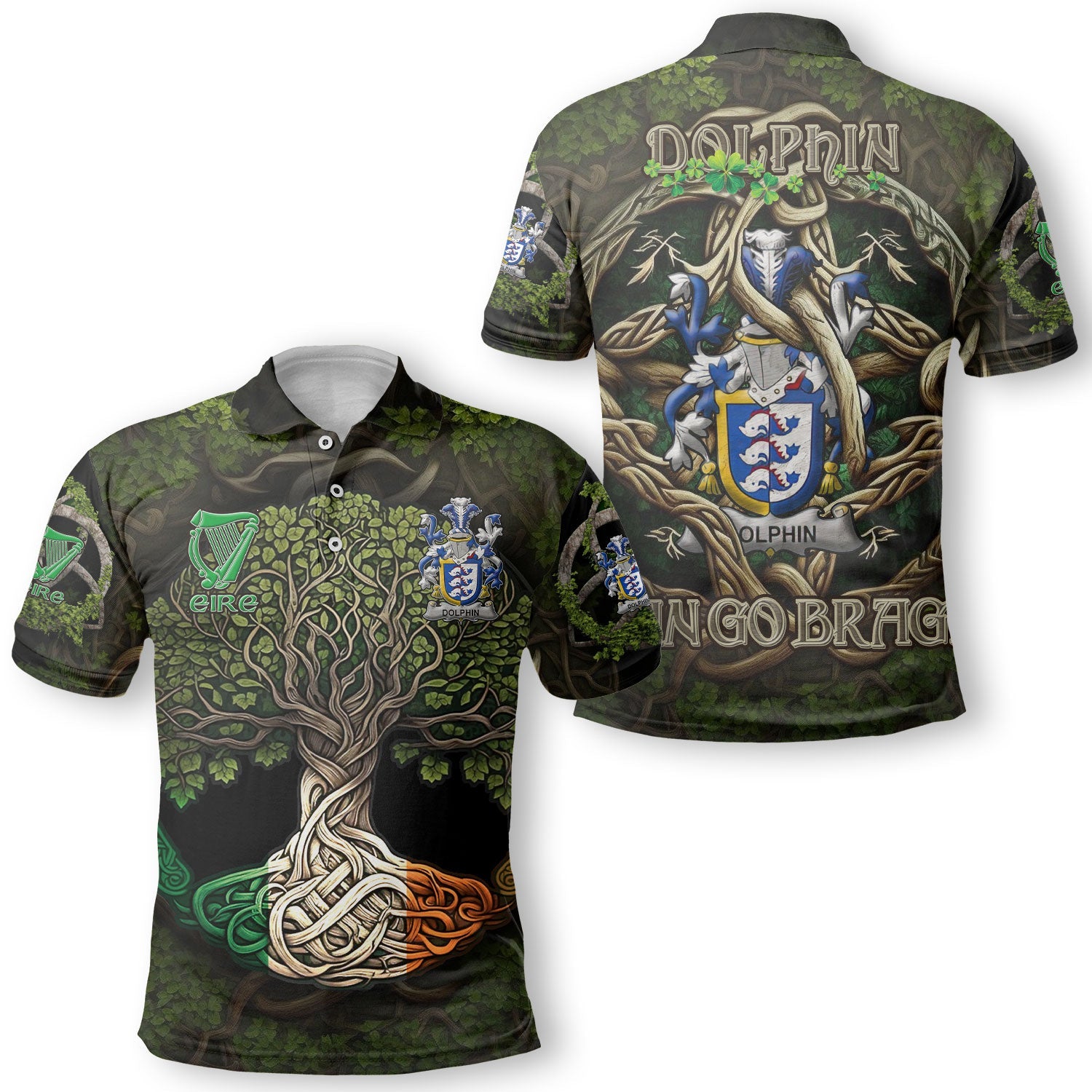 Dolphin or Dolphyn Polo Shirts Ireland Is My Root Style