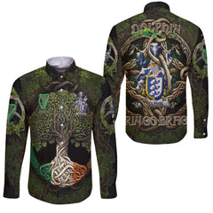 Dolphin or Dolphyn Long Sleeve Button Shirts Ireland Is My Root Style