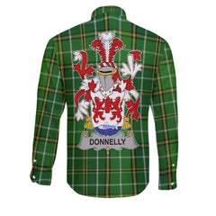 Donnelly or O Donnelly Long Sleeve Button Shirts Crest And National Plaid Style