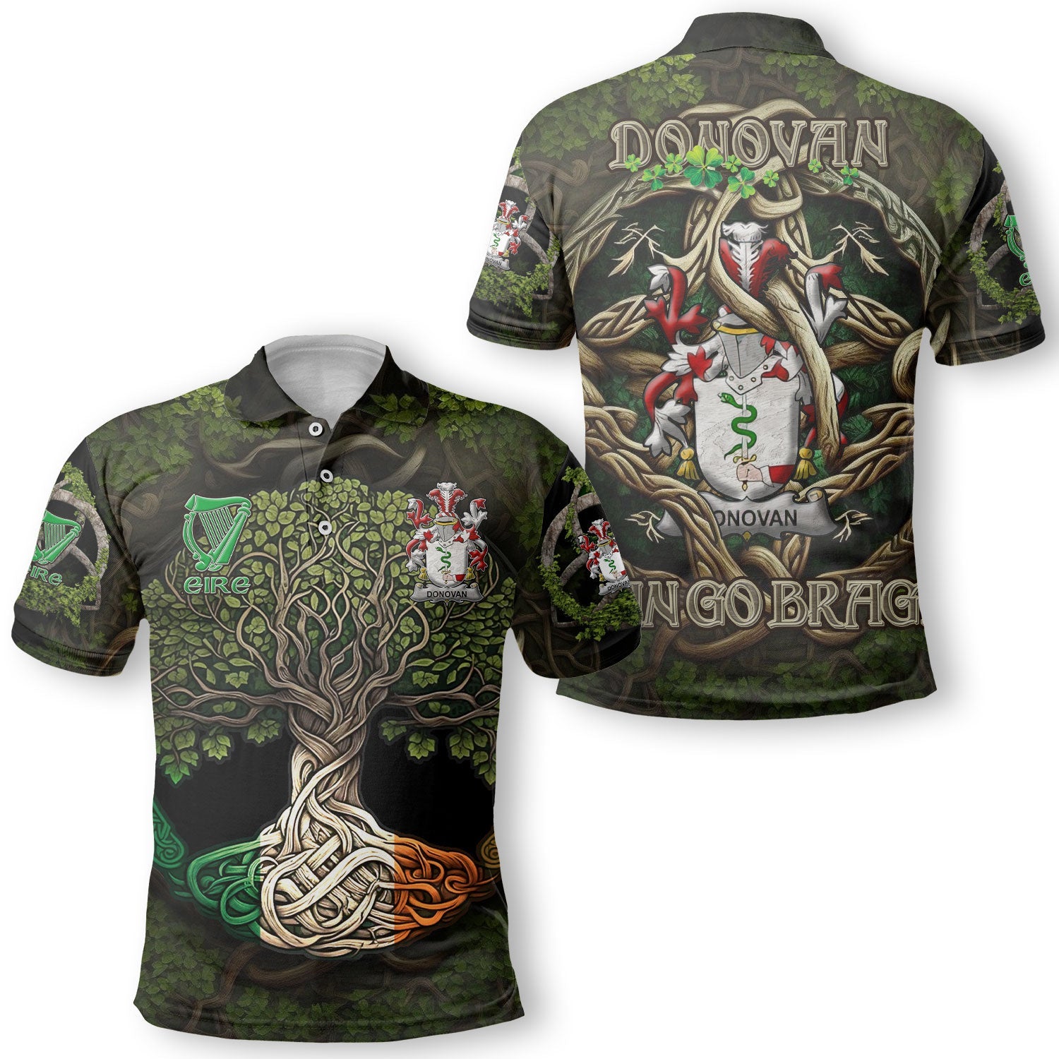 Donovan or O Donovan Polo Shirts Ireland Is My Root Style