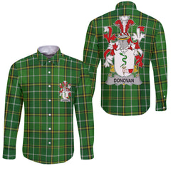 Donovan or O Donovan Long Sleeve Button Shirts Crest And National Plaid Style