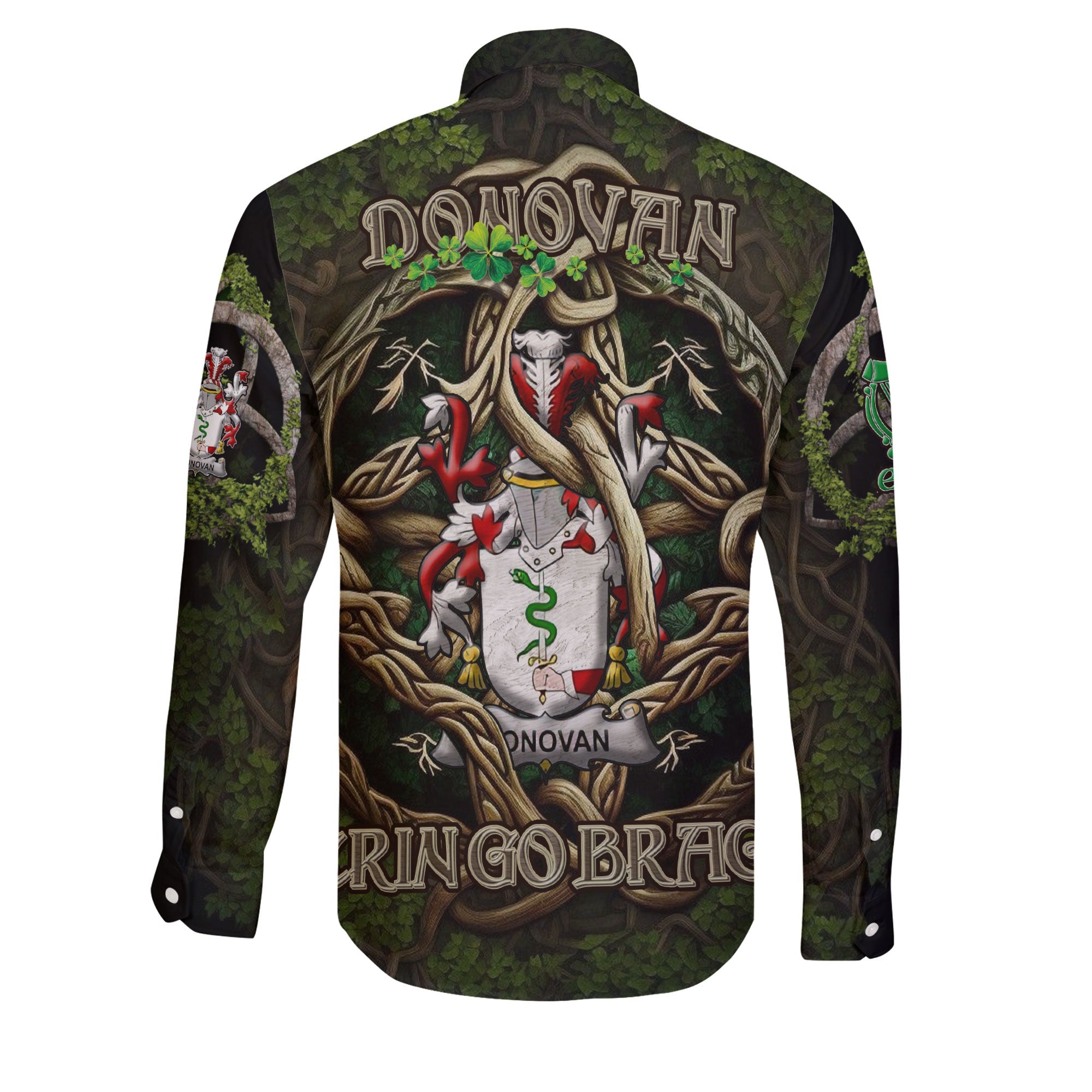 Donovan or O Donovan Long Sleeve Button Shirts Ireland Is My Root Style