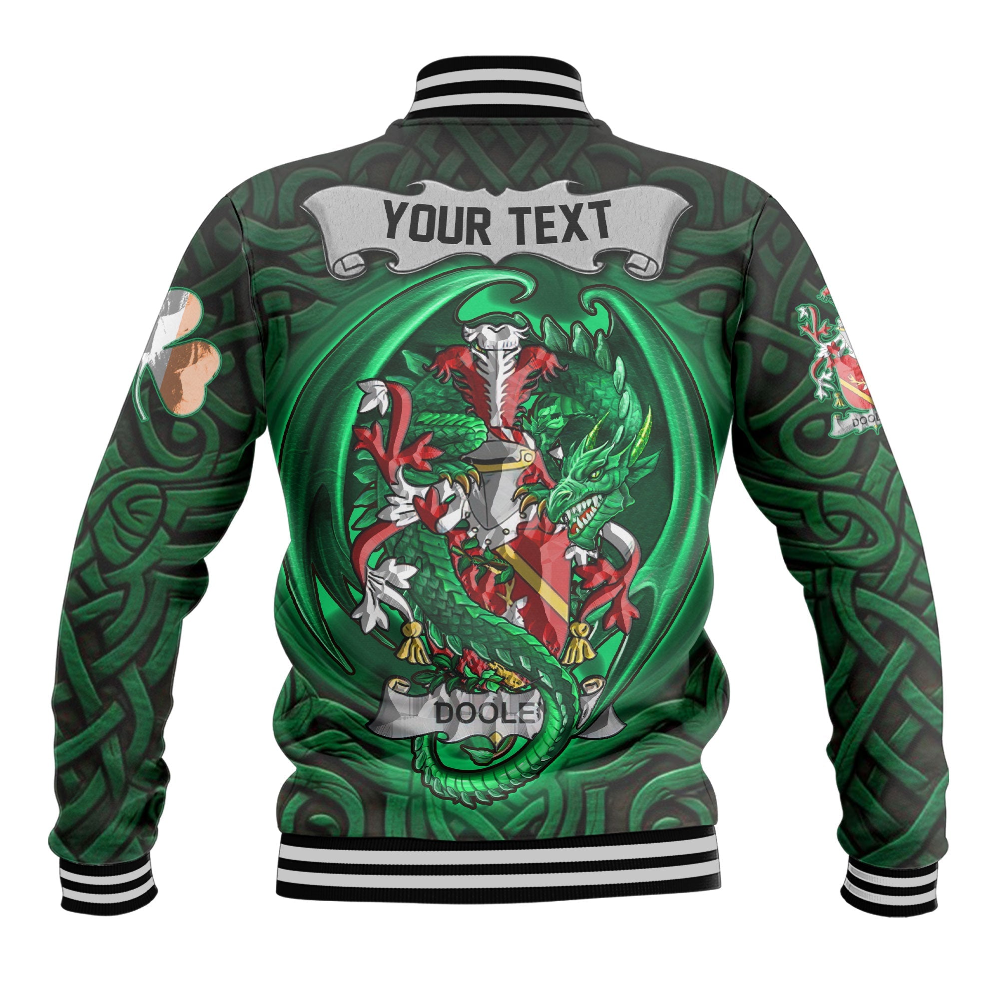 Dooley or O Dooley Baseball Jackets The Green Dragon Of Ireland Style