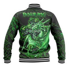 Dowling or O Dowling Baseball Jackets Celtic Cross And Dragon Style