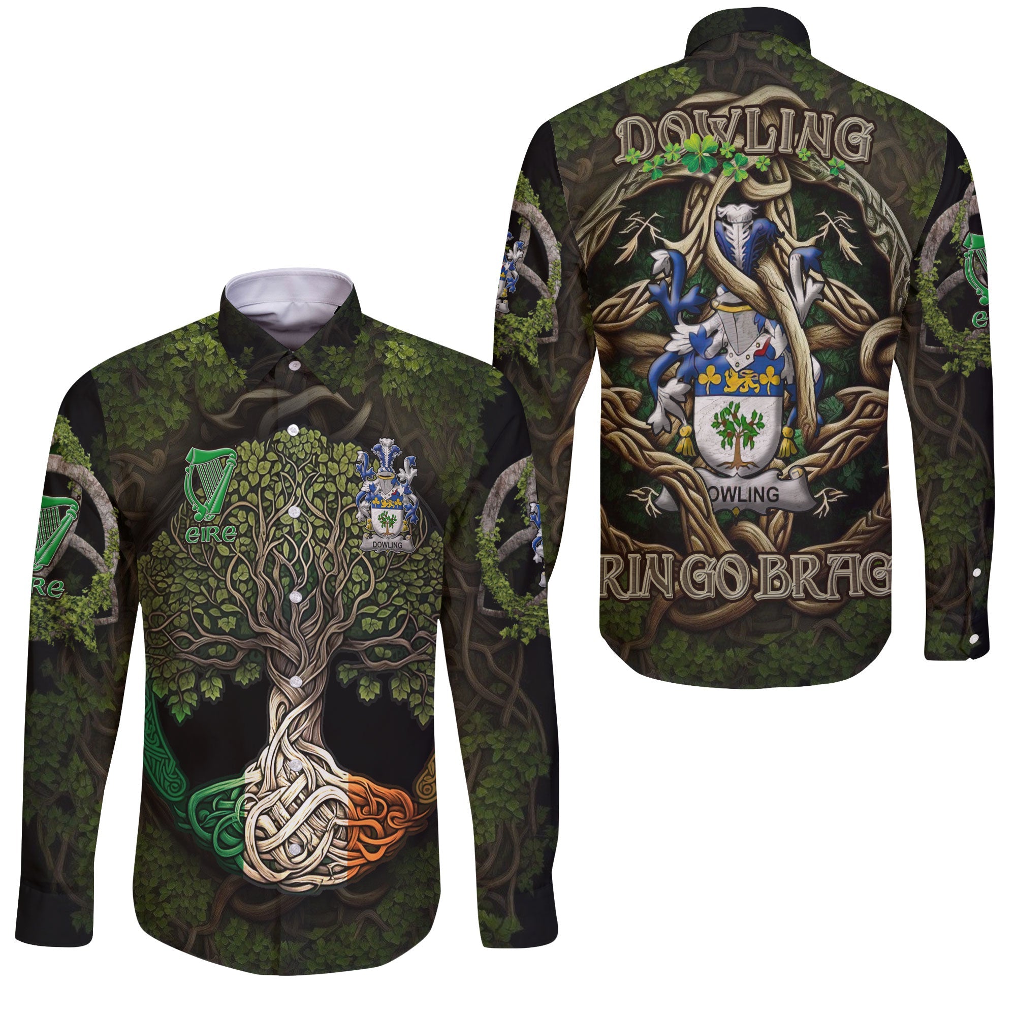 Dowling or O Dowling Long Sleeve Button Shirts Ireland Is My Root Style