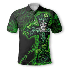Driscoll or O Driscoll Polo Shirts Celtic Cross And Dragon Style