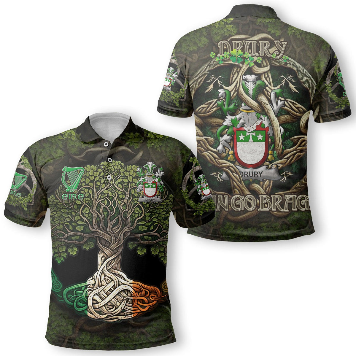 Drury or McDrury Polo Shirts Ireland Is My Root Style