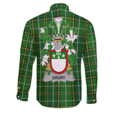 Drury or McDrury Long Sleeve Button Shirts Crest And National Plaid Style