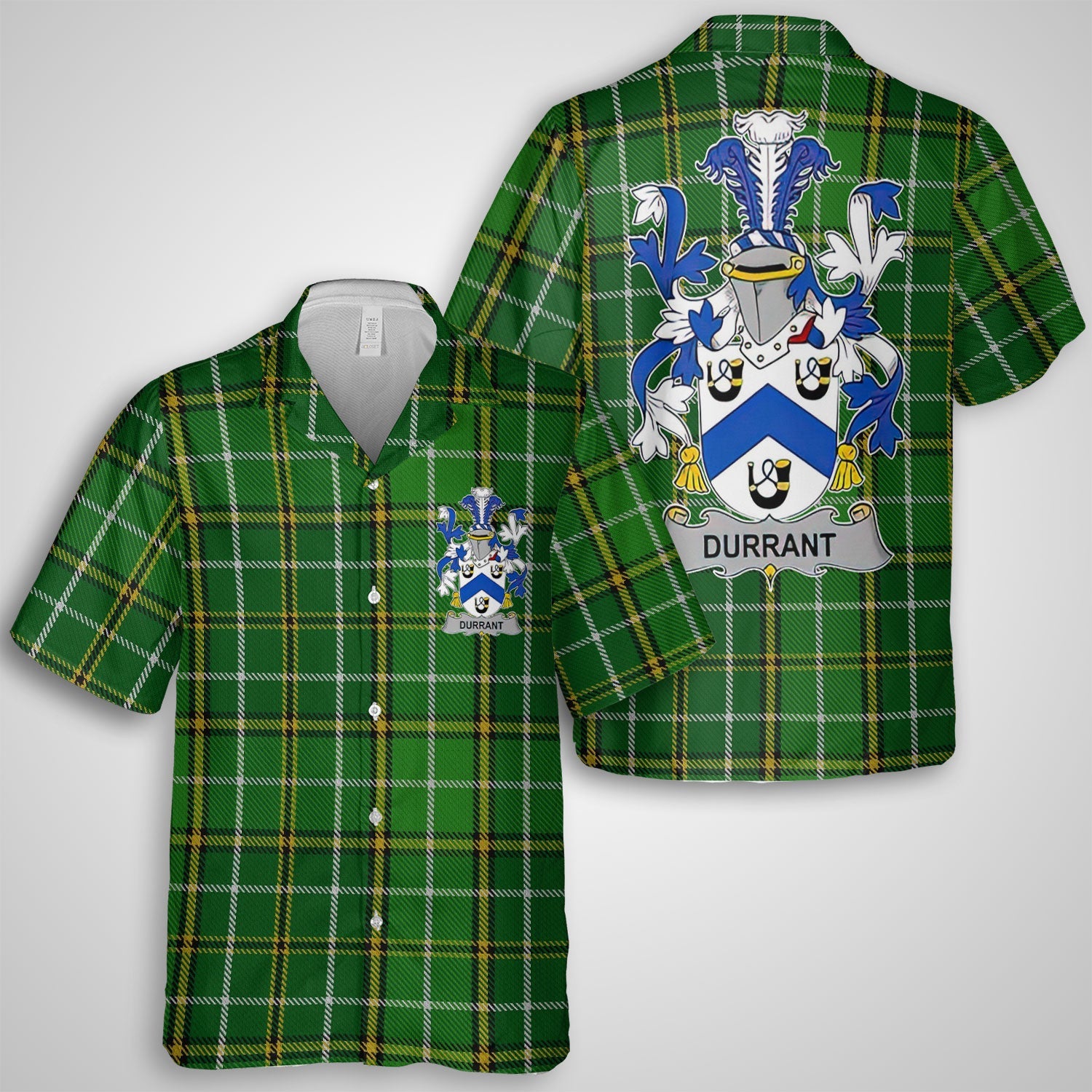 Durrant Hawaiian Shirts Crest And National Plaid Style