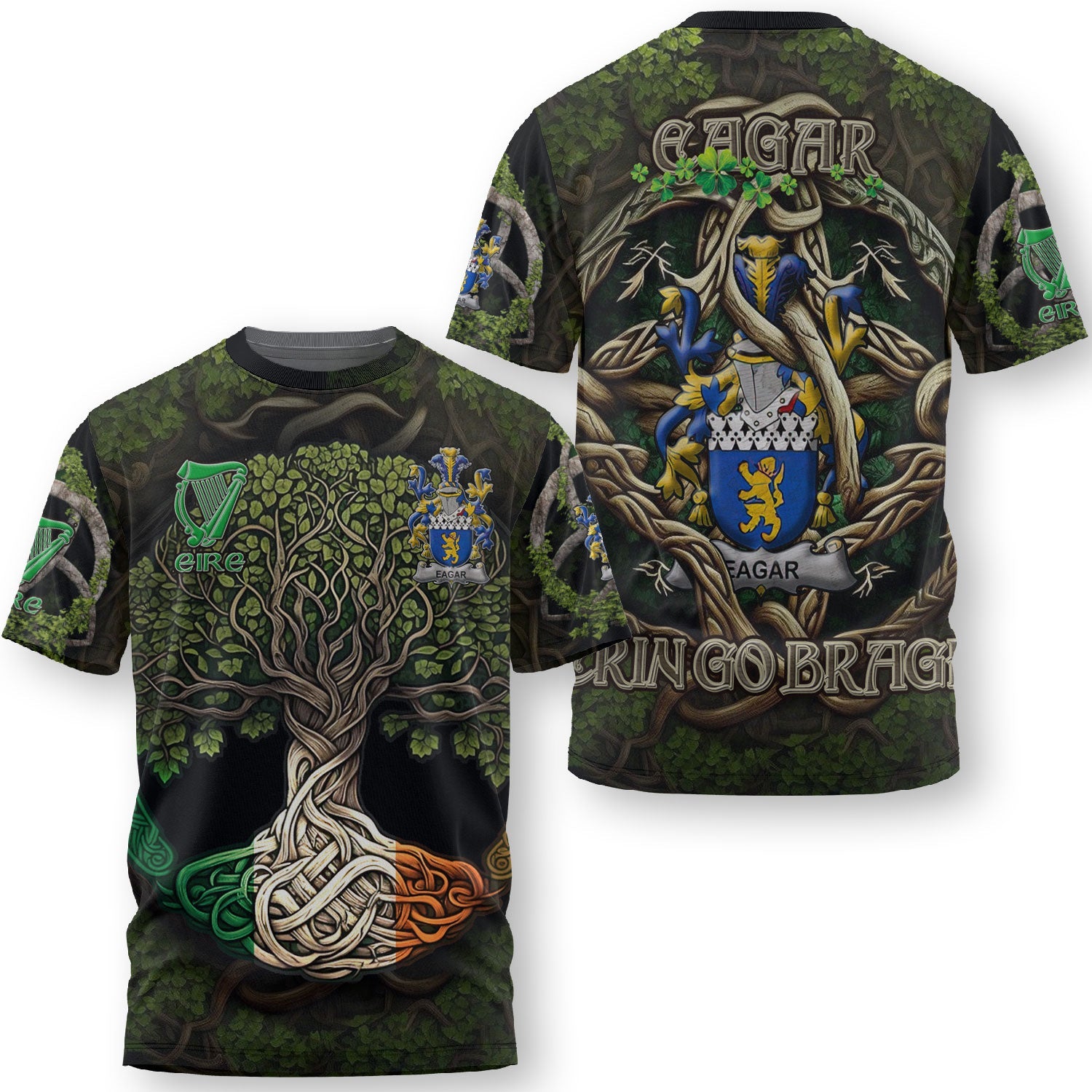 Eagar T-Shirts Ireland Is My Root Style