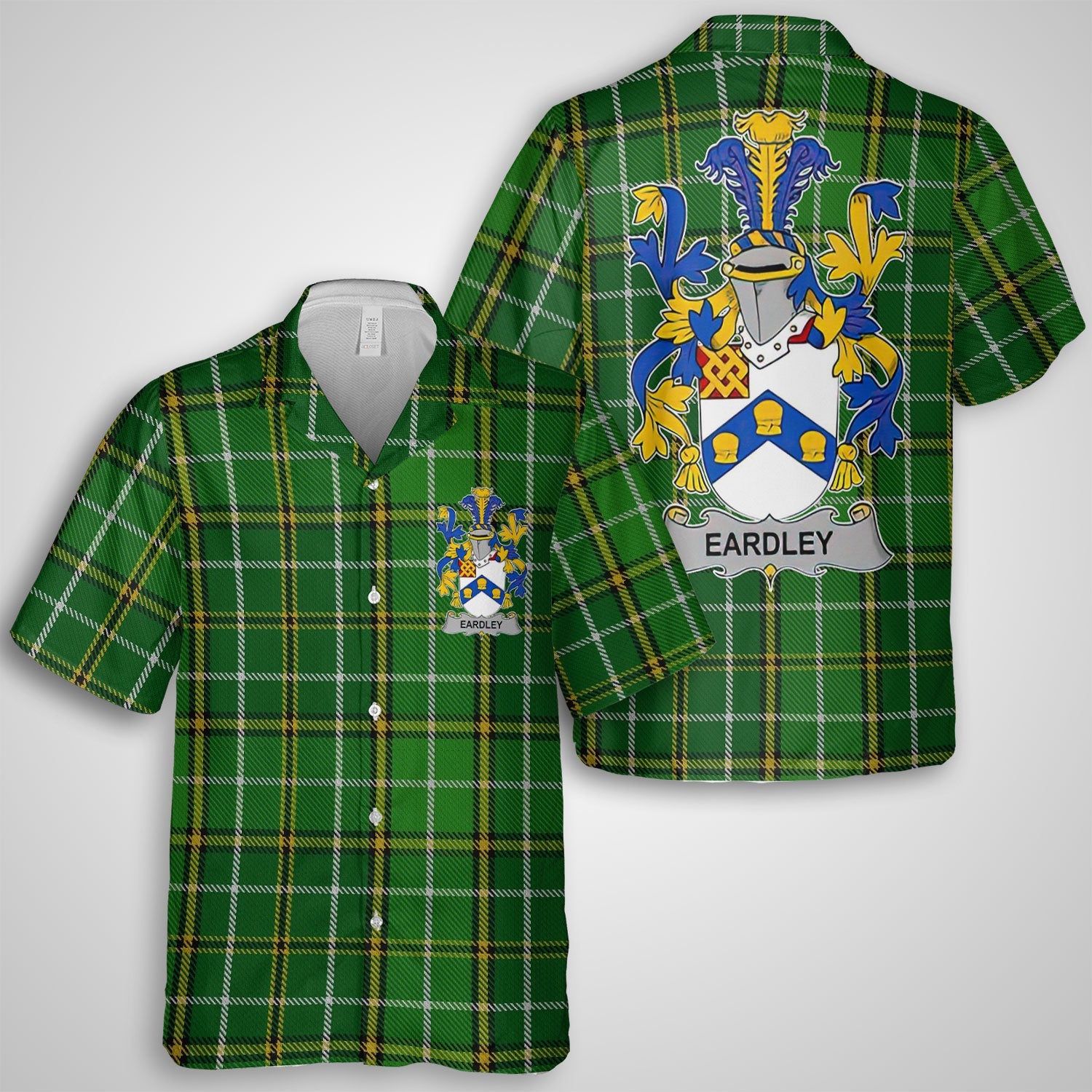 Eardley Hawaiian Shirts Crest And National Plaid Style