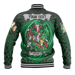 Egan or McEgan Baseball Jackets The Green Dragon Of Ireland Style