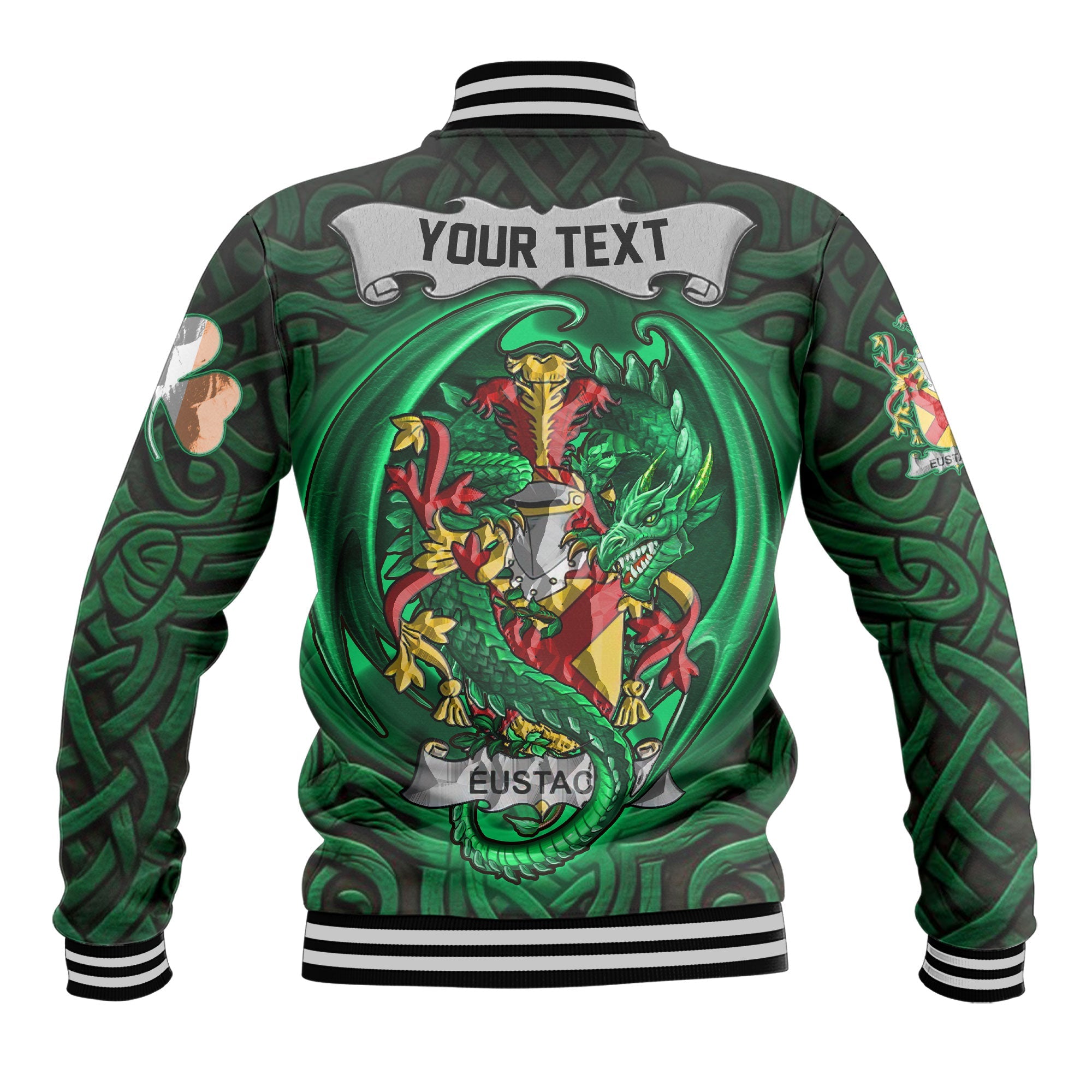 Eustace Baseball Jackets The Green Dragon Of Ireland Style