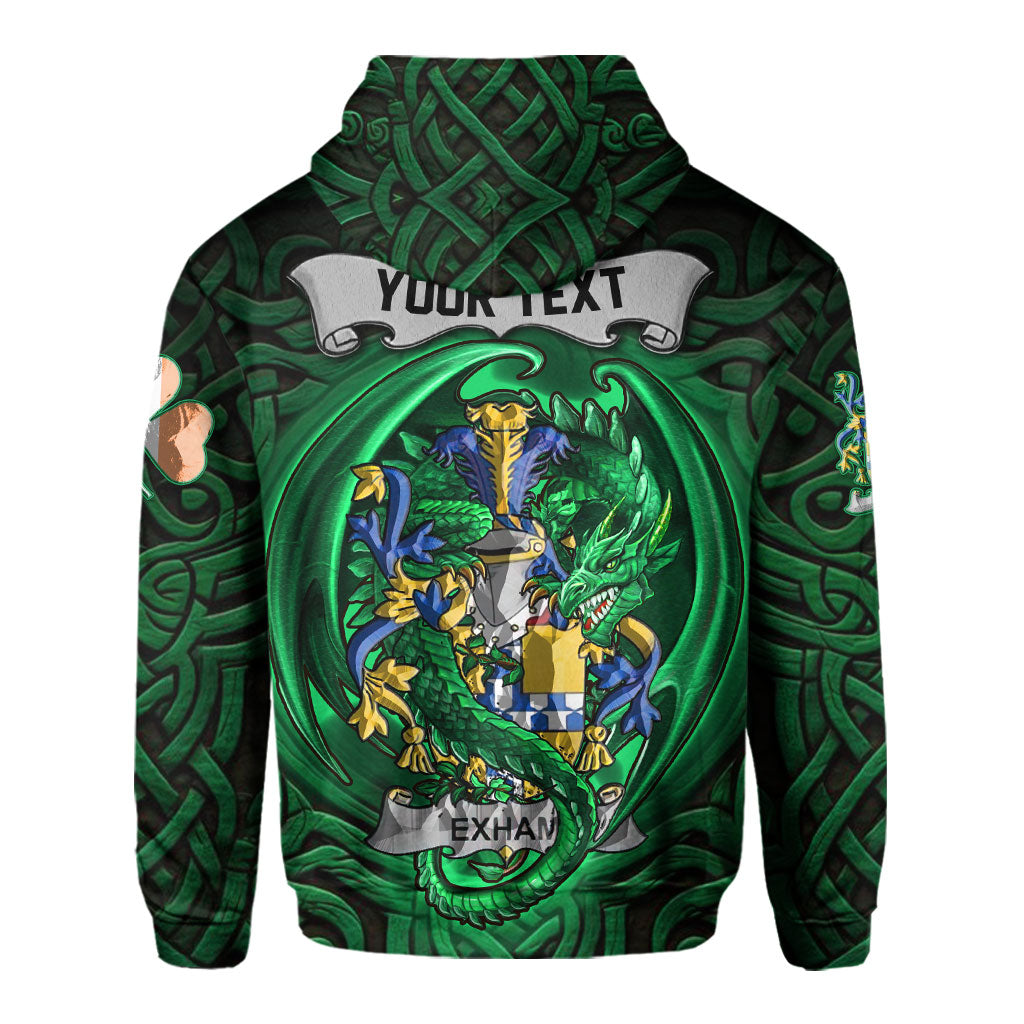 Exham Hoodies The Green Dragon Of Ireland Style