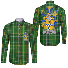 Exham Long Sleeve Button Shirts Crest And National Plaid Style
