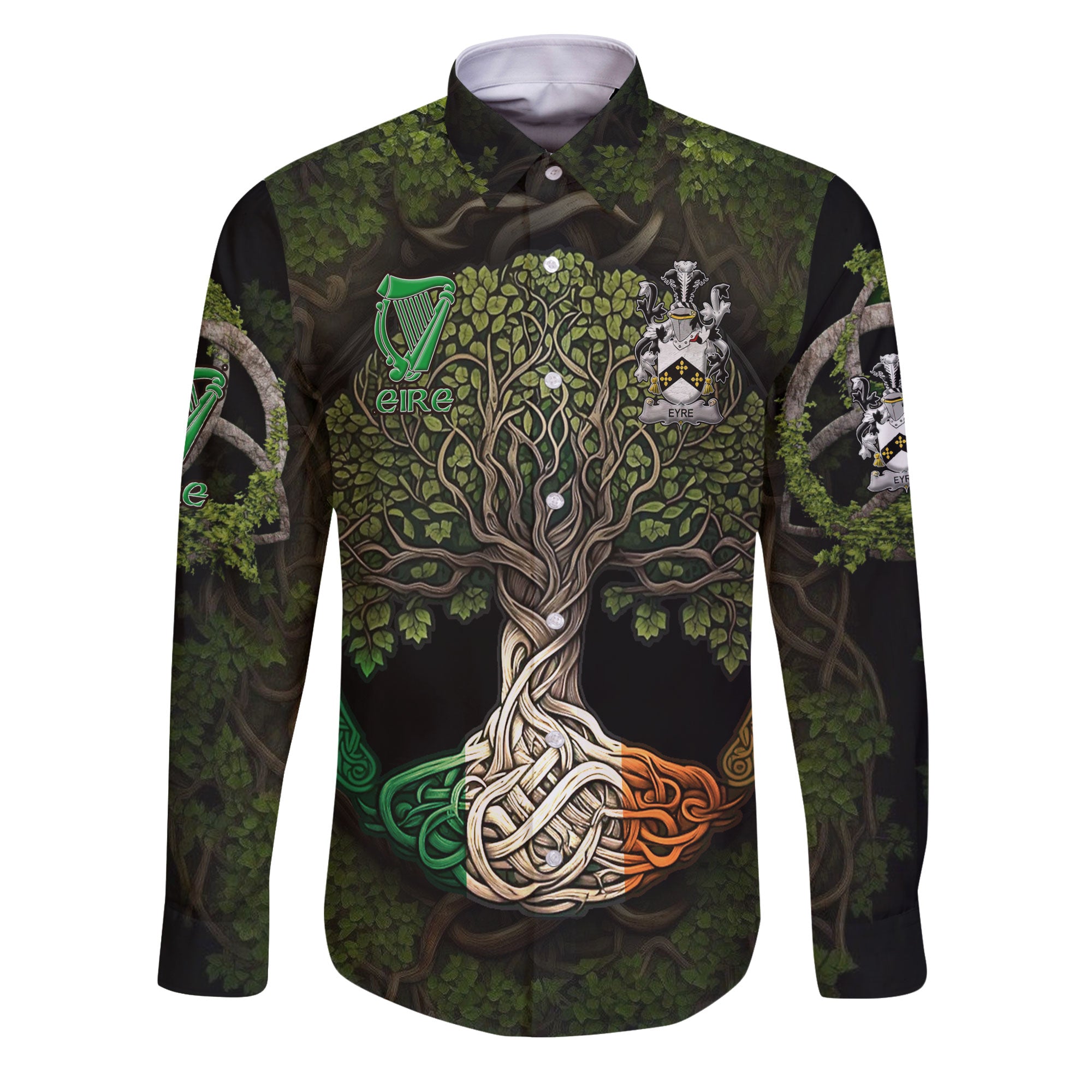 Eyre Long Sleeve Button Shirts Ireland Is My Root Style