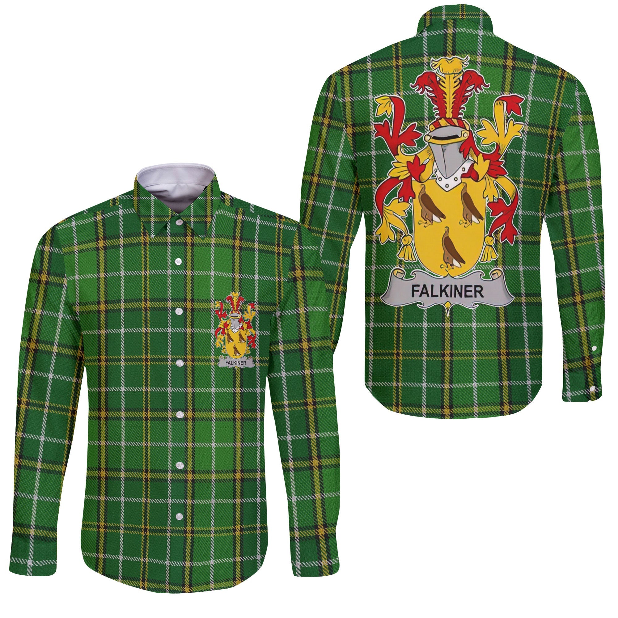 Falkiner Long Sleeve Button Shirts Crest And National Plaid Style