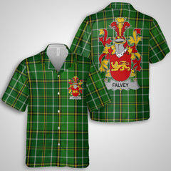 Falvey or O Falvey Hawaiian Shirts Crest And National Plaid Style