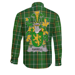 Farrell or O Ferrell Long Sleeve Button Shirts Crest And National Plaid Style