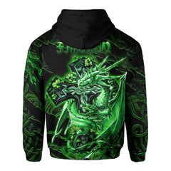 Farren or O Farren Hoodies Celtic Cross And Dragon Style