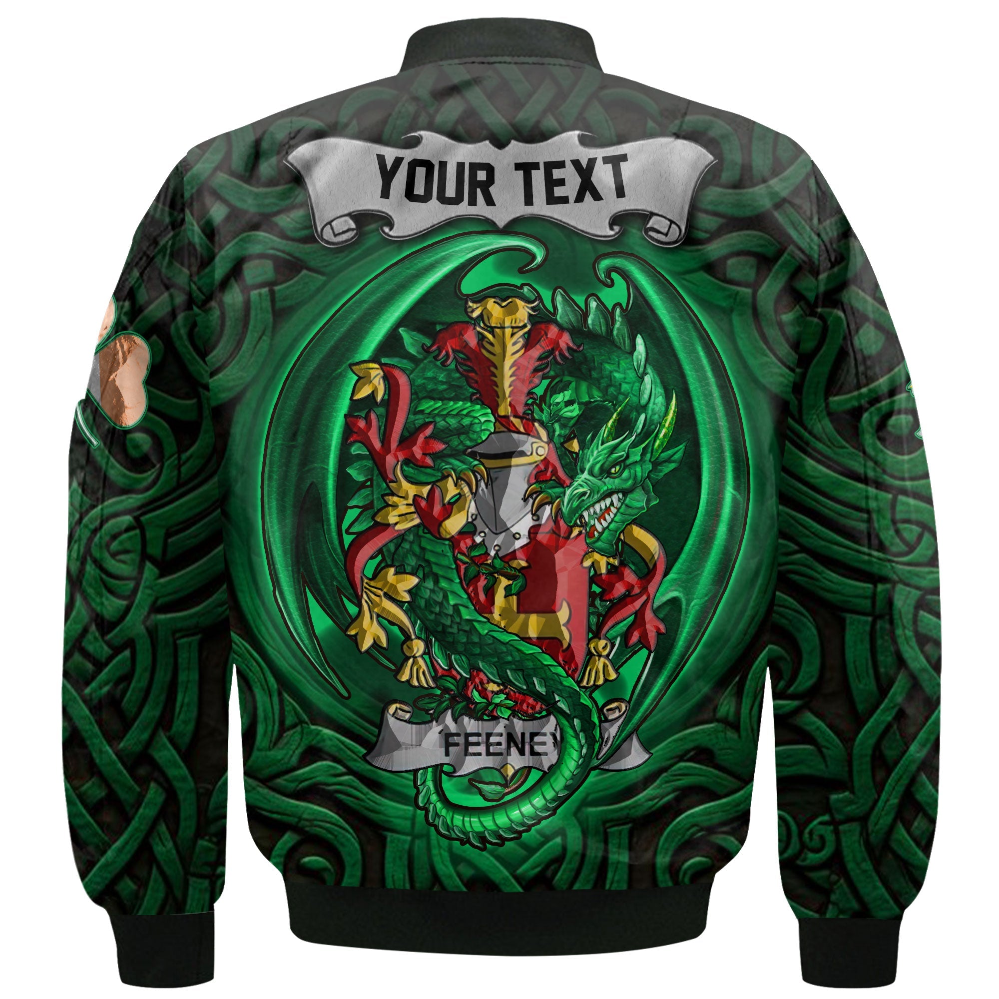 Feeney or O Feney Bomber Jackets The Green Dragon Of Ireland Style