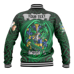 Fergus or O Fearghus Baseball Jackets The Green Dragon Of Ireland Style