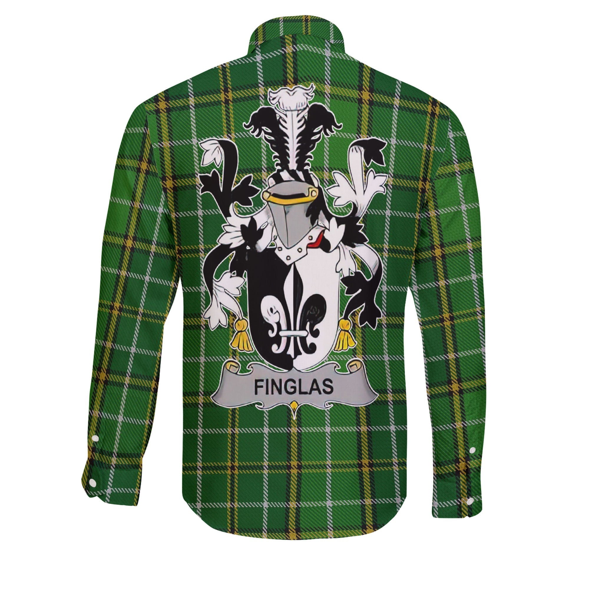 Finglas Long Sleeve Button Shirts Crest And National Plaid Style