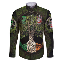 Finnegan or O Finnegan Long Sleeve Button Shirts Ireland Is My Root Style