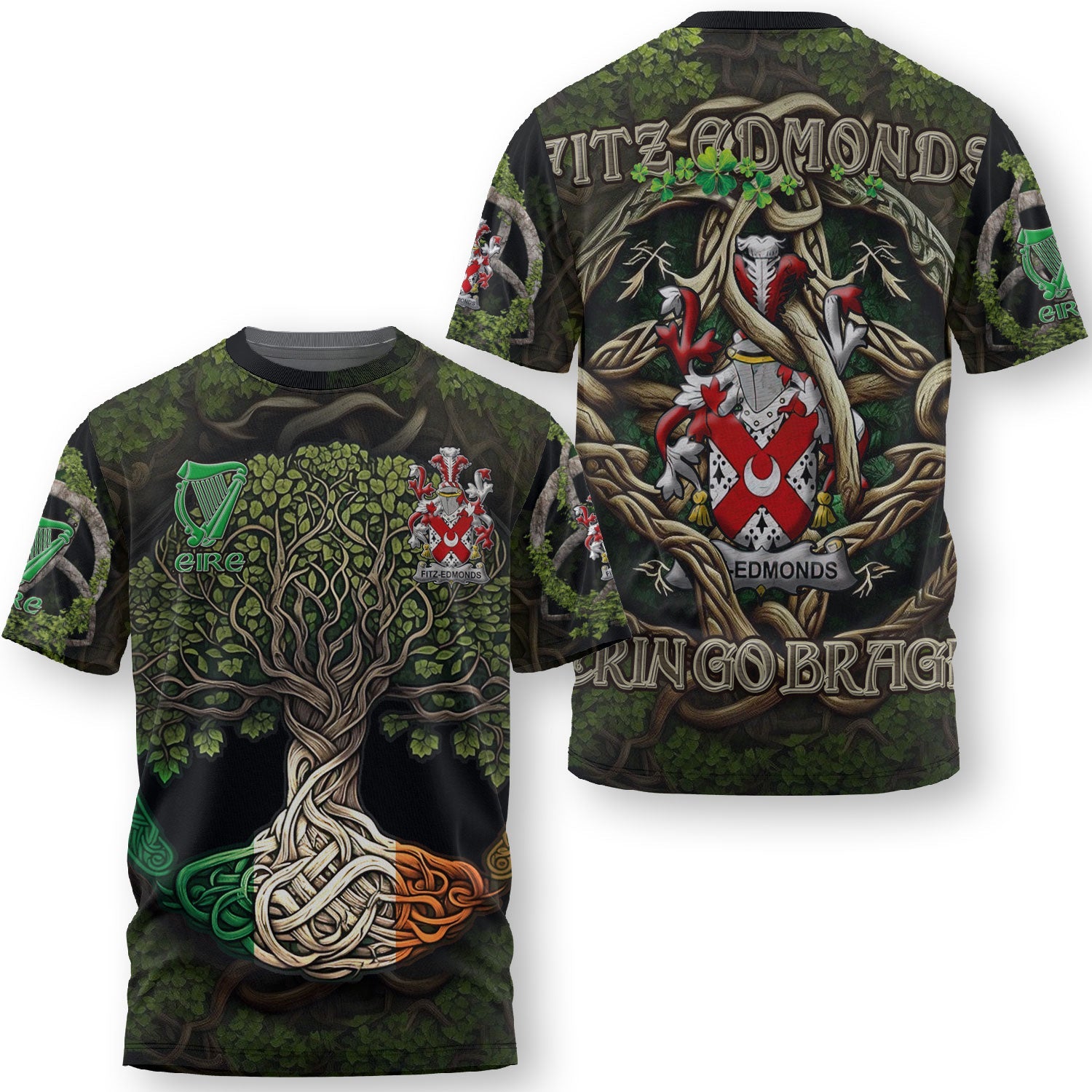 Fitz Edmonds T-Shirts Ireland Is My Root Style