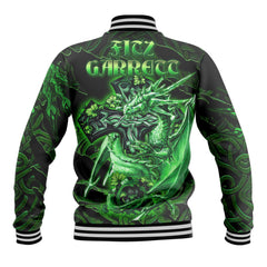 Fitz Garrett Baseball Jackets Celtic Cross And Dragon Style