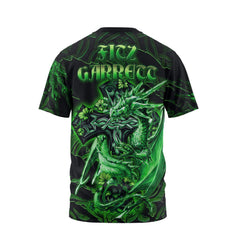 Fitz Garrett T-Shirts Celtic Cross And Dragon Style