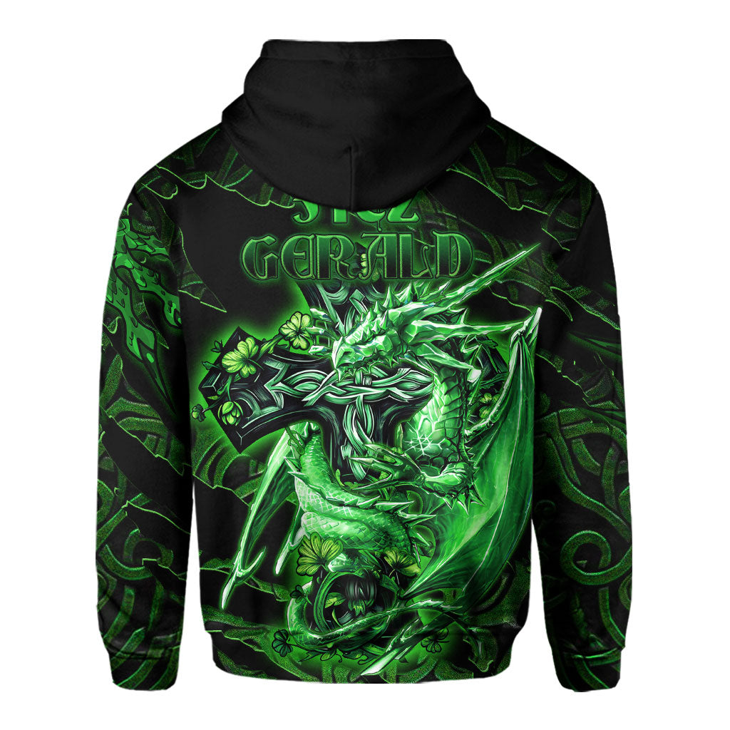 Fitz Gerald Hoodies Celtic Cross And Dragon Style