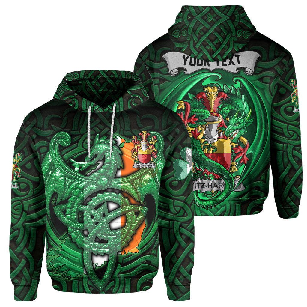 Fitz Harris Hoodies The Green Dragon Of Ireland Style