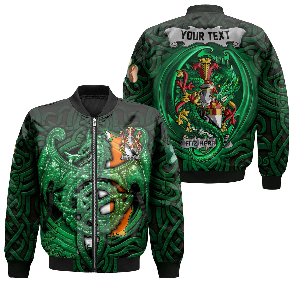 Fitz Herbert Bomber Jackets The Green Dragon Of Ireland Style