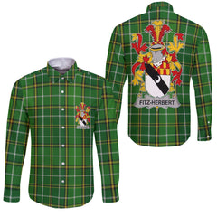 Fitz Herbert Long Sleeve Button Shirts Crest And National Plaid Style