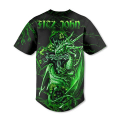 Fitz John Baseball Jerseys Celtic Cross And Dragon Style