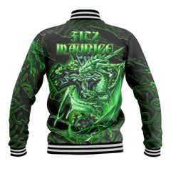 Fitz Maurice Baseball Jackets Celtic Cross And Dragon Style