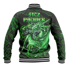 Fitz Patrick Baseball Jackets Celtic Cross And Dragon Style