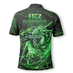 Fitz Pearce Polo Shirts Celtic Cross And Dragon Style