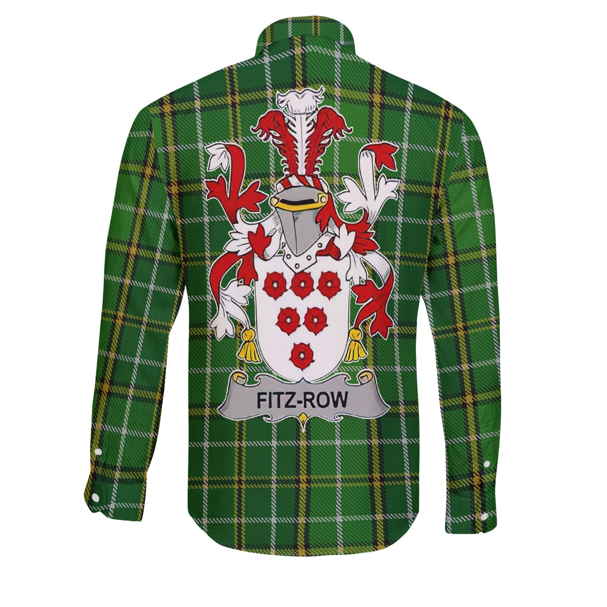 Fitz Row Long Sleeve Button Shirts Crest And National Plaid Style
